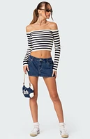 Edikted Miranda Off Shoulder Knit Top