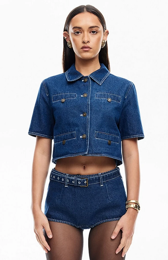 LIONESS Halston Denim Top