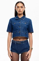 LIONESS Halston Denim Top