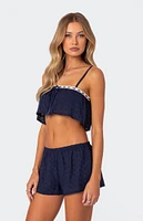 Edan Eyelet Crop Top