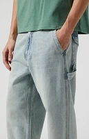 PacSun Light Indigo Cargo Baggy Carpenter Jeans