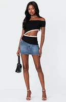 Edikted Annaise Off Shoulder Cut Out Top