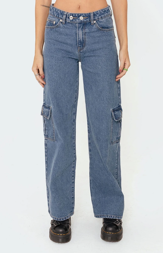 Deliah Low Rise Cargo Jeans