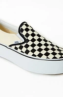 Vans Black & White Slip-On Platform Sneakers