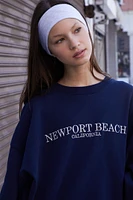 John Galt Erica Newport Beach Crew Neck Sweatshirt