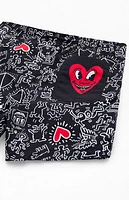 Keith Haring Hearts 4.5" Swim Trunks