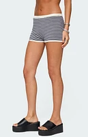 Edikted Saylor Striped Knit Shorts