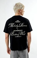 Pacsun Black Melody Waffle Knit T-Shirt