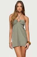 Edikted Anetta Keyhole Halter Mini Dress