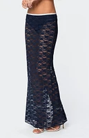 Edikted Vara Sheer Lace Maxi Skirt