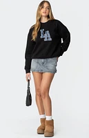 Edikted LA Plaid Sweatshirt