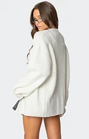 Edikted Mathilde Oversized V Neck Cardigan