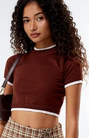 Daisy Street Knit Cropped Sweater Top