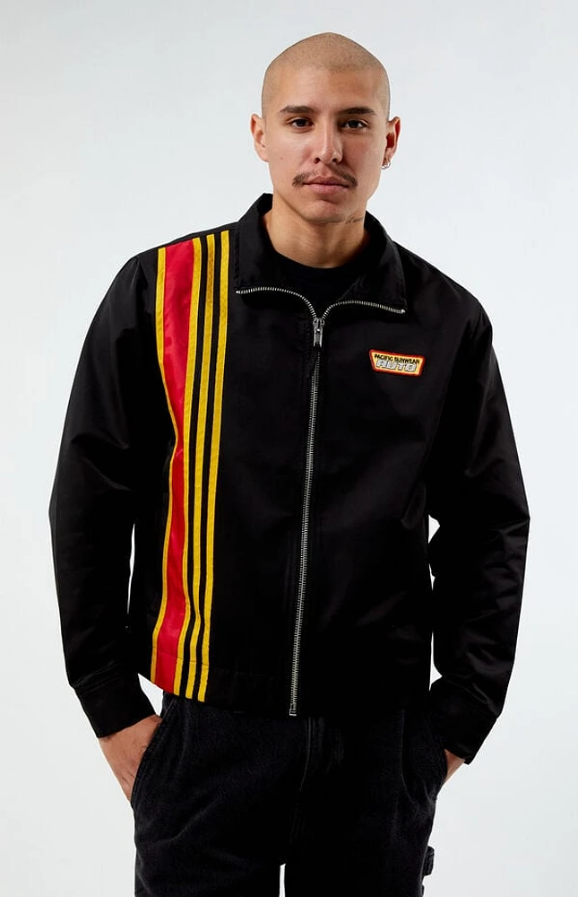 Pacsun Black Nylon Racing Jacket