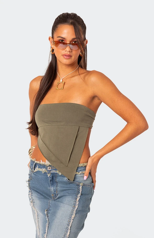 Edikted Patterson Layered Triangle Tube Top