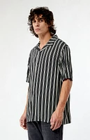 PacSun Black Viscose Camp Shirt