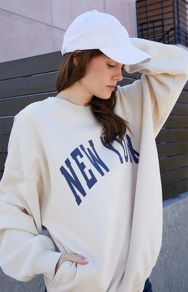 Womens New York Boyfriend Hoodie White, John Galt Hoodies & Sweatshirts