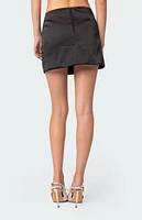 Edikted Daina Satin Slit Mini Skirt