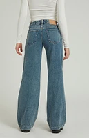 PacSun Casey Medium Indigo Low Rise Baggy Jeans