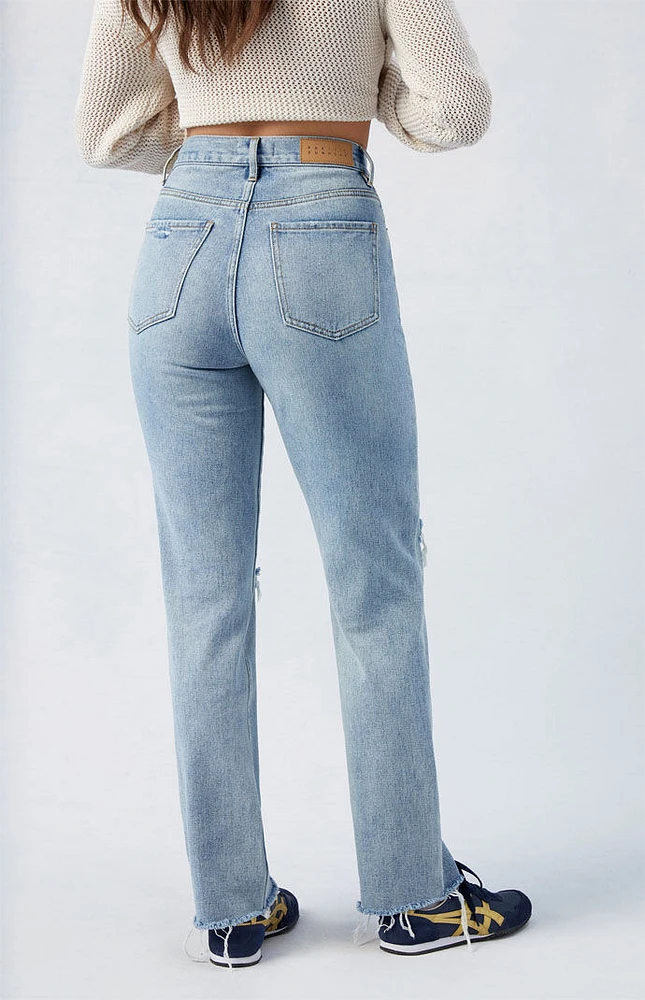 PacSun Medium Indigo Ripped Dad Jeans