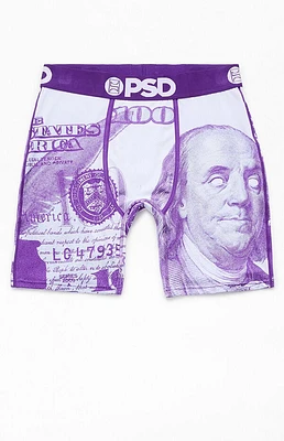 PSD Underwear Purple C-Note Boxer Briefs