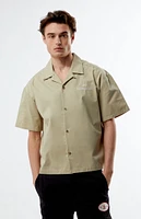 Budweiser By PacSun Eureka Cropped Woven Camp Shirt