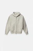 Fear of God Essentials Kids Heather Stone Full Zip Fleece Hoodie