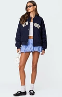 Edikted Big Apple Oversized Bomber Jacket