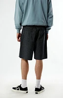 Obey Plaid Baggy Denim Shorts