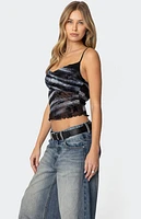 Edikted Nitney Printed Nylon Tank Top
