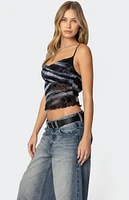 Edikted Nitney Printed Nylon Tank Top