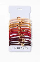 LA Hearts 12 Pack Charm Hair Ties