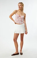 LA Hearts Pleated Mini Skort