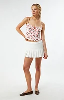 LA Hearts Pleated Mini Skort