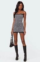 Edikted Sylvester Open Back Sequin Mini Dress