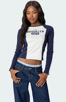 Edikted Brooklyn Raglan Long Sleeve T-Shirt