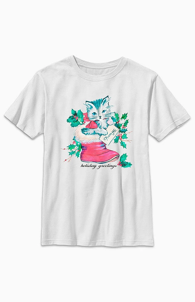 Kids Christmas Kitty T-Shirt