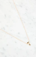 LA Hearts T Initial 14K Gold Plated Necklace