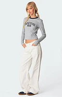 Edikted Boston Long Sleeve T-Shirt