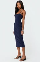 Edikted Air Back Slitted Midi Dress