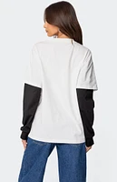 Edikted Situationship Oversized Layered T-Shirt