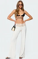 Edikted Kirsty Crochet Waist Knit Pants