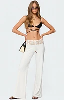 Edikted Kirsty Crochet Waist Knit Pants