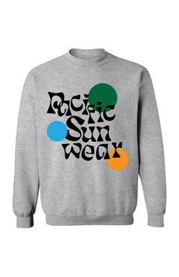 Pacific Sunwear Circles Crew Neck Sweatshirt T-Shirt