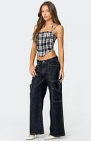 Edikted Leon Plaid Corset