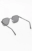 PacSun Black Metal Rectangle Frame Sunglasses