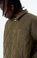 PacSun Olive Quilted Coach Jacket