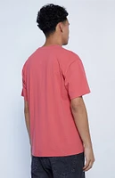 PS Basics Red Regular Solid T-Shirt