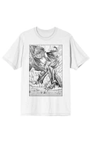 Attack on Titan Art Drawing Two Titans Fighting T-Shirt