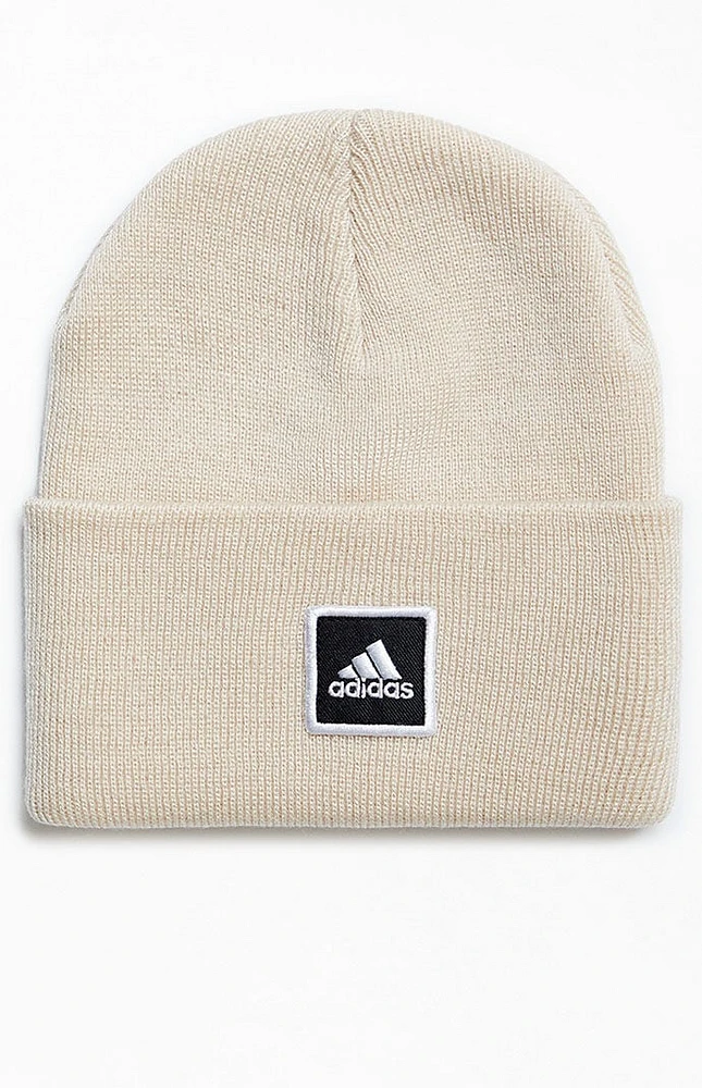 adidas Beige Wide Cuff Beanie